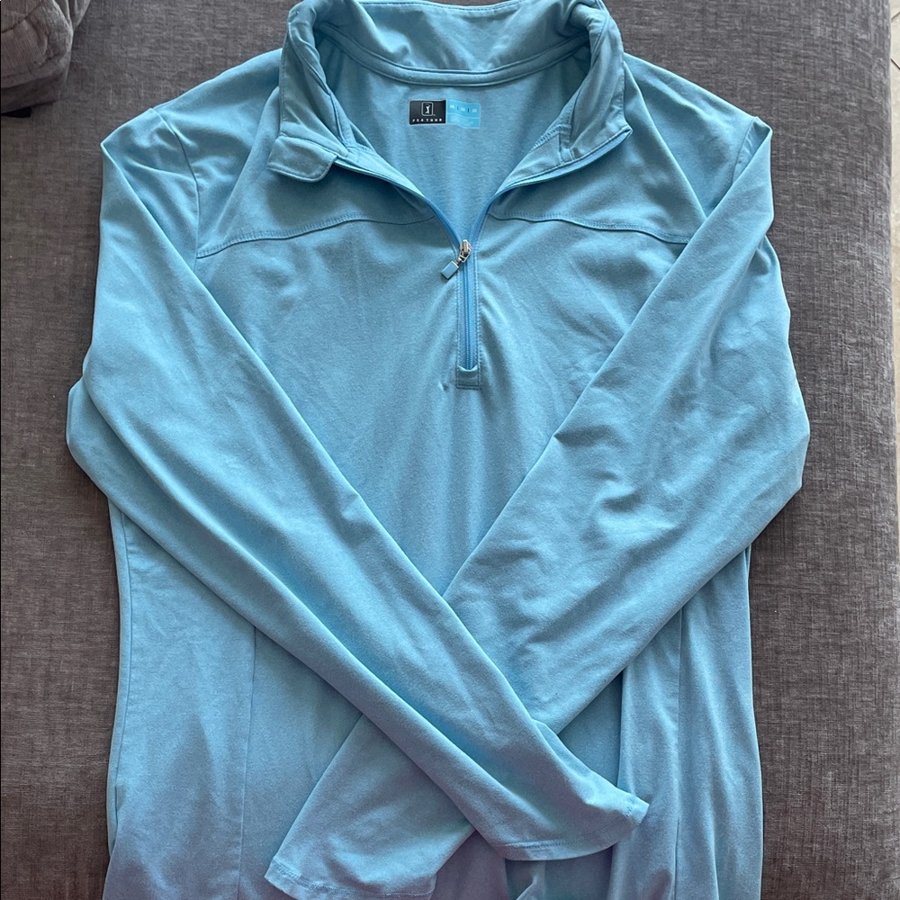PGA Tour Light Blue Long Sleeve Top